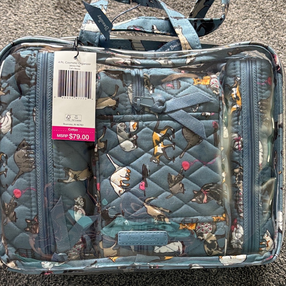 Vera Bradley Animal Print Quilted Cosmetic Bag - Picture 1 of 3